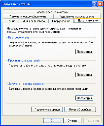 Свойства системы где находятся Свойства системы где находятся